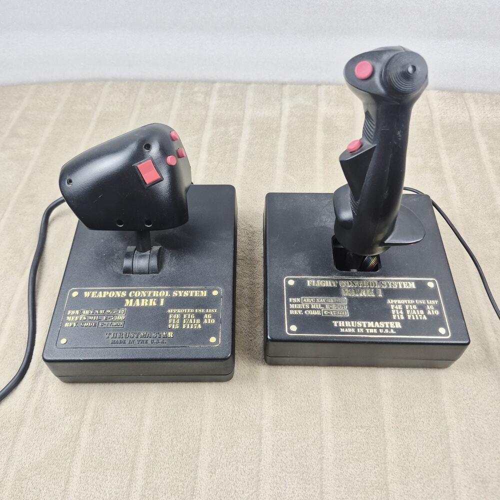 ThrustMaster Flight Control System Mark I FCS PC Simulation Joysticks UNTESTED